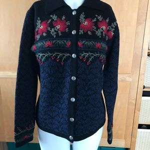 Talbots holiday cardigan sweater